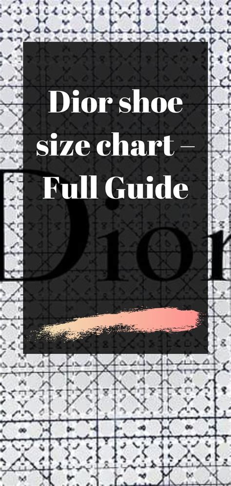 dior shoe sizing chart|christian dior size chart.